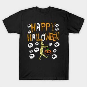 Happy Halloween Mummy Skulls Tshirt